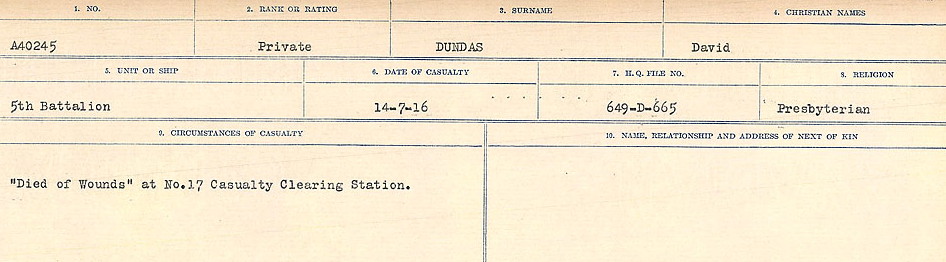 Circumstances of death registers