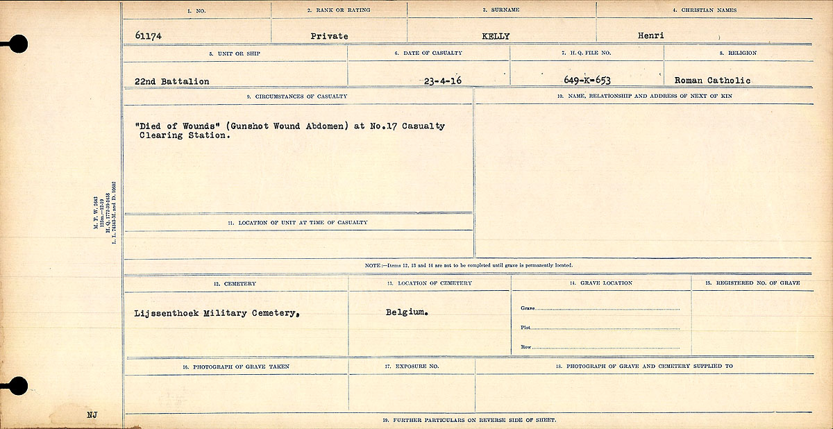 Circumstances of death registers