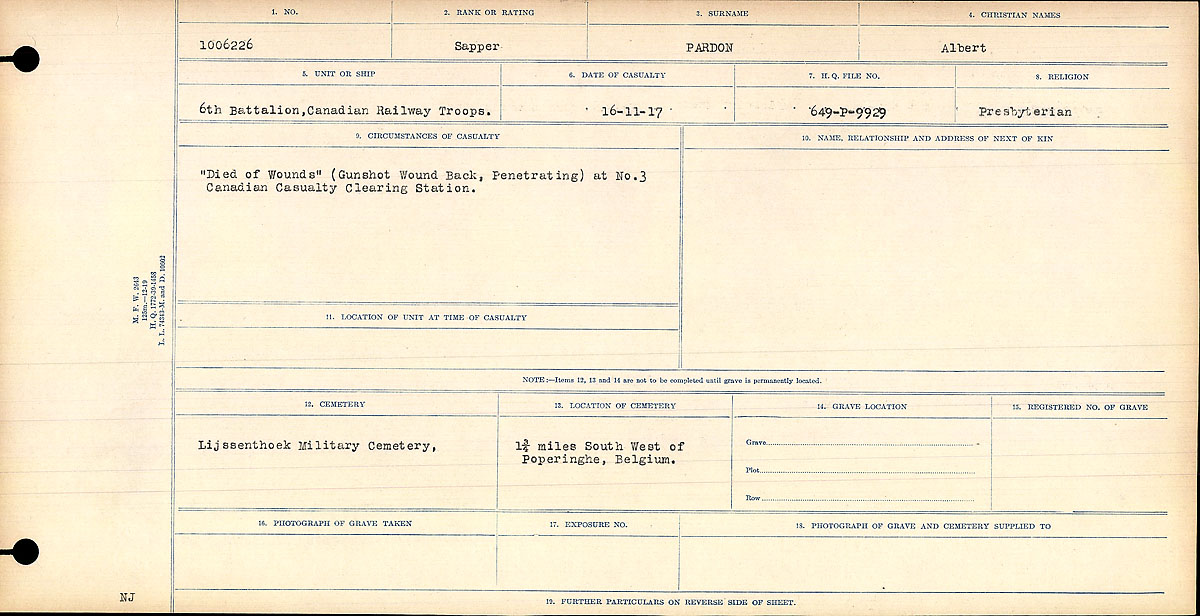 Circumstances of death registers