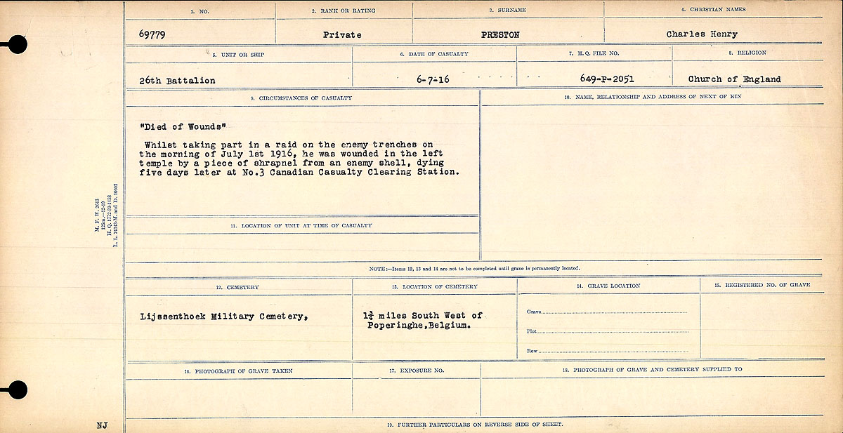 Circumstances of death registers