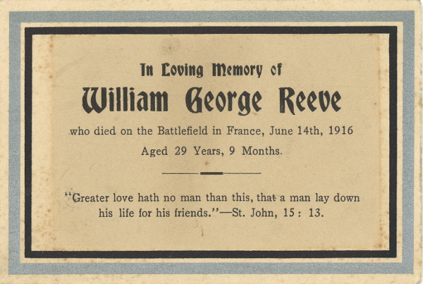 Memorial Card