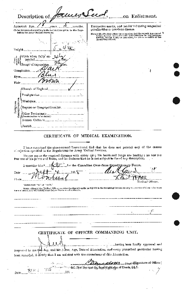 Attestation Papers (Reverse)