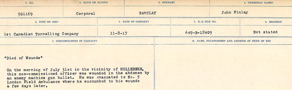 Circumstances of Death Registers