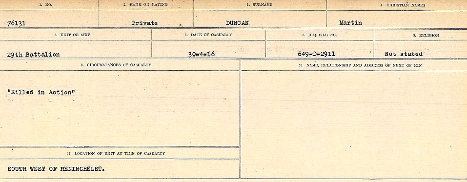 Circumstances of death registers