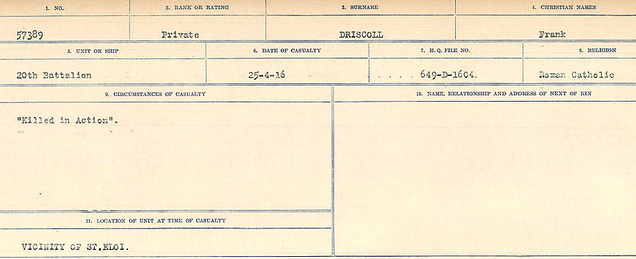 Circumstances of death registers