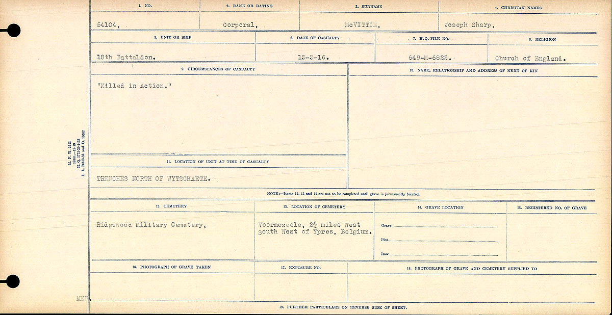 Circumstances of Death Registers