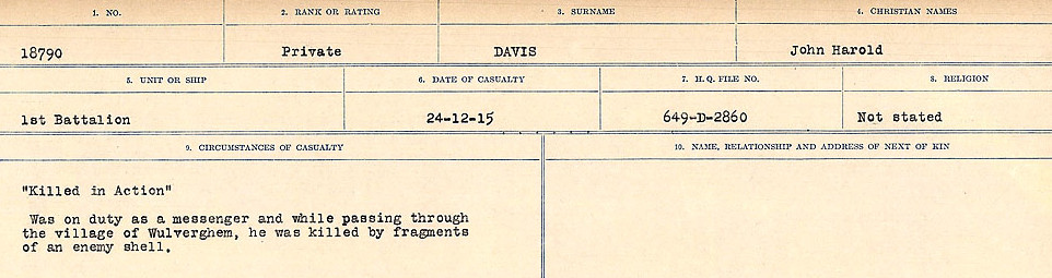 Circumstances of death registers