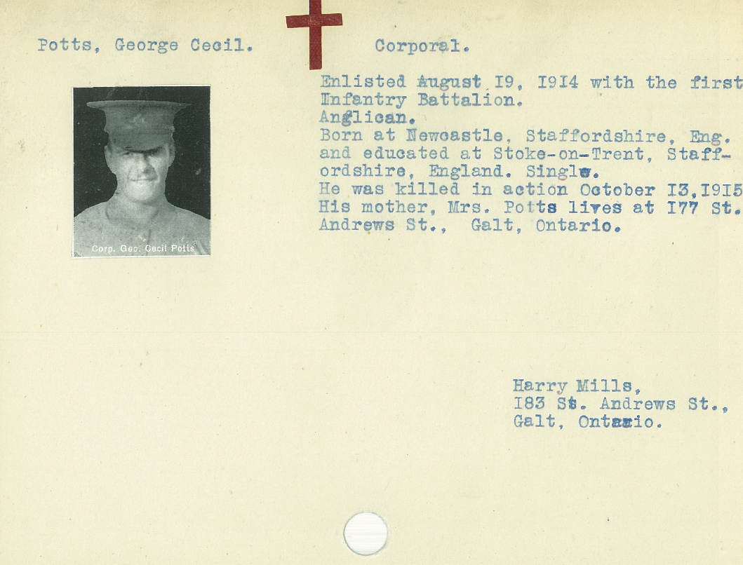 Photo of GEORGE CECIL POTTS