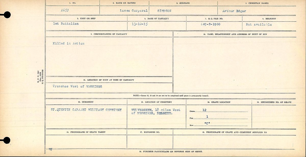 Circumstances of death registers