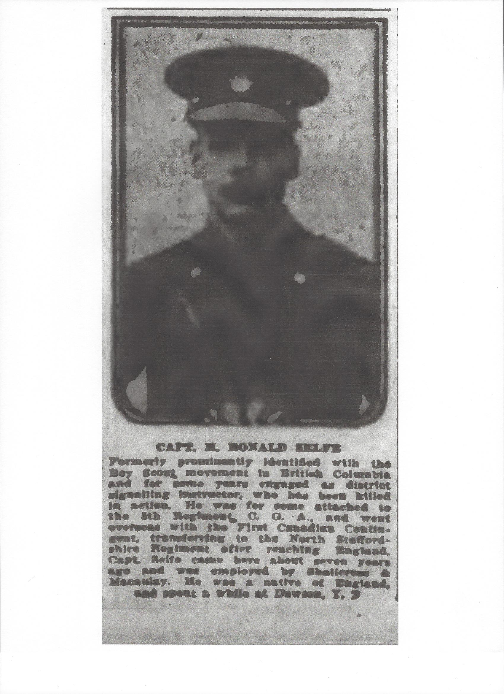 Photo of HUGH RONALD SELFE