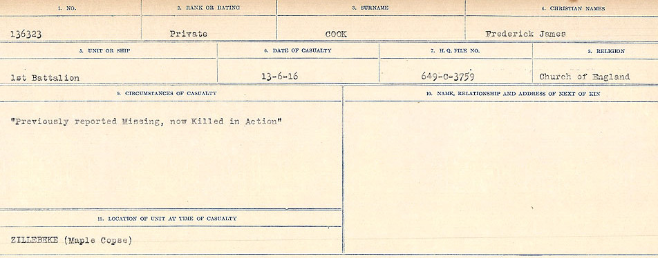Circumstances of Death Registers
