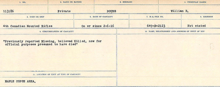 Circumstances of death registers