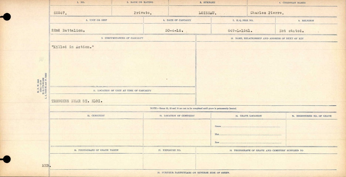 Circumstances of death registers
