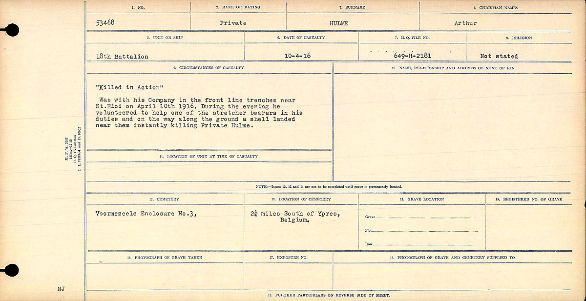 Circumstances of Death Registers