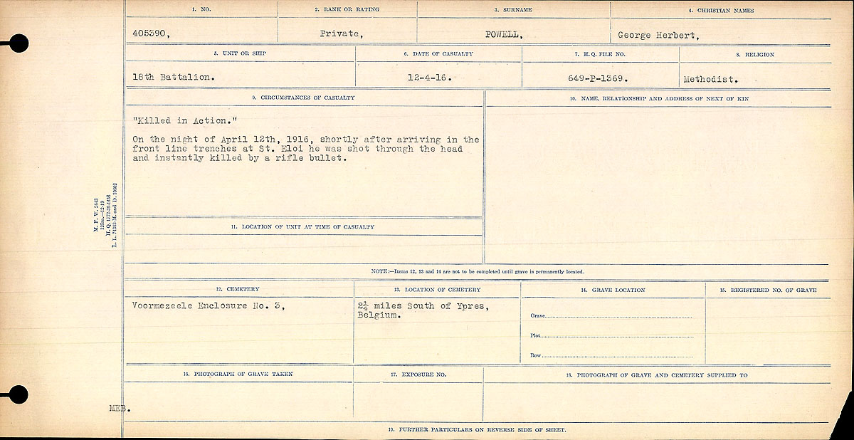 Circumstances of Death Registers