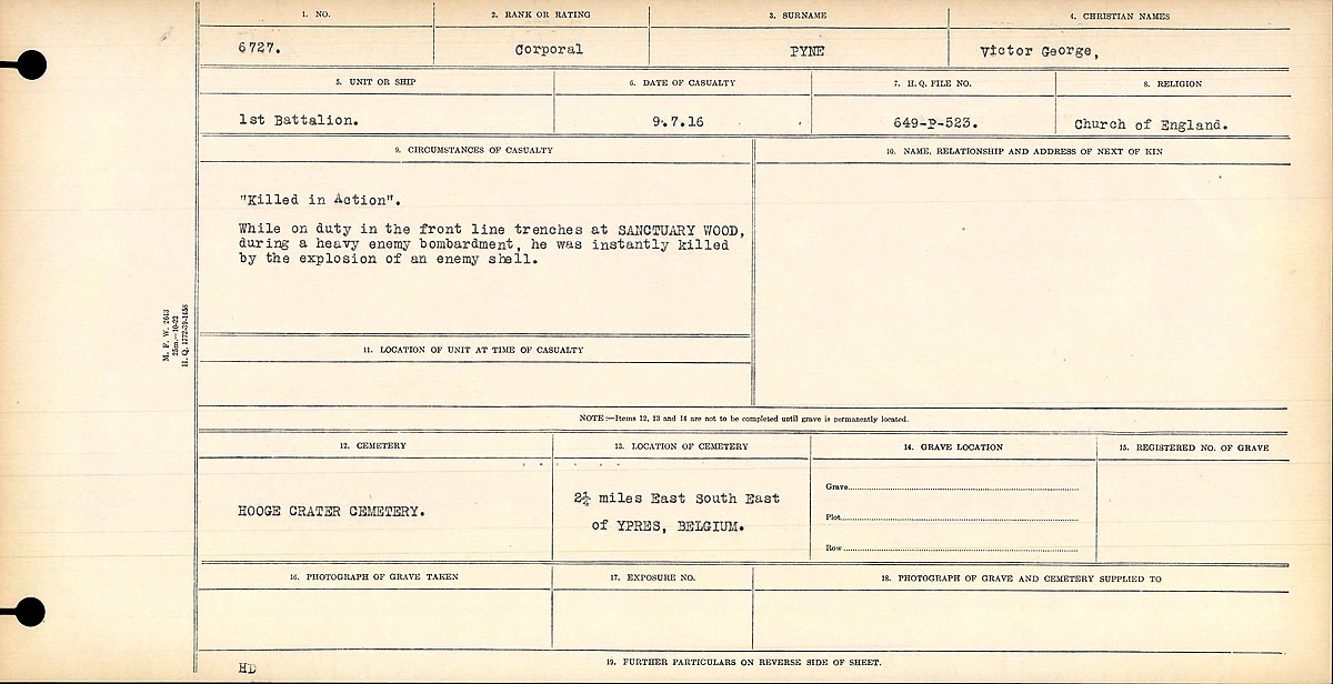 Circumstances of death registers