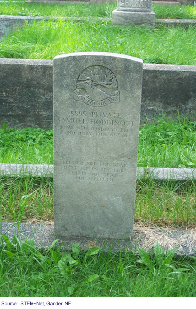 Gravestone of S. Hoddinott