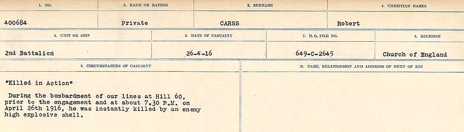 Circumstances of Death Registers