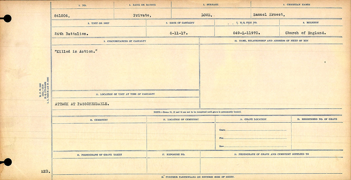 Circumstances of death registers