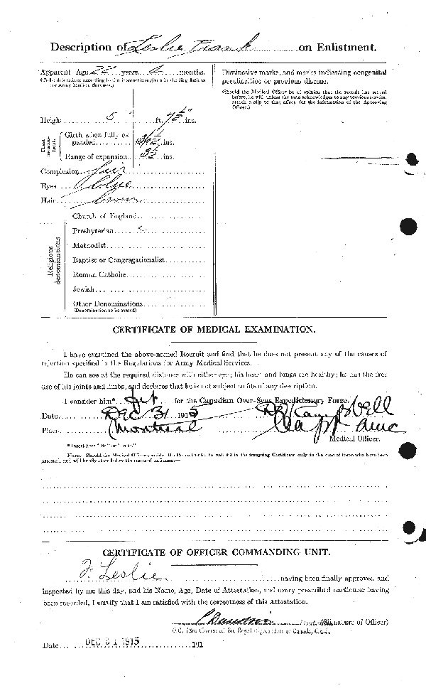 Attestation Papers (Reverse)