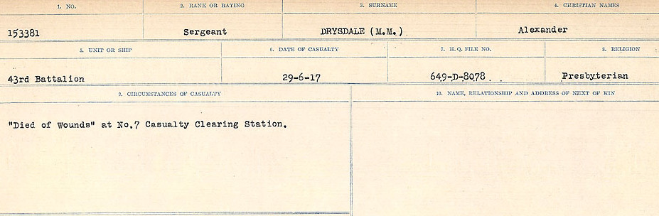 Circumstances of death registers