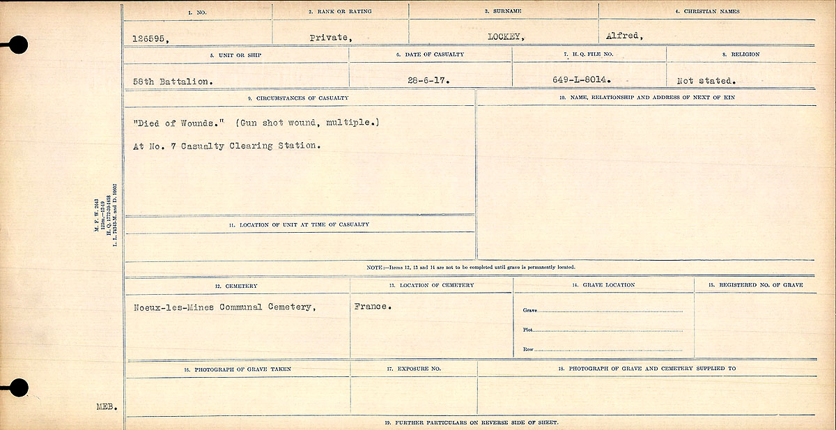 Circumstances of death registers