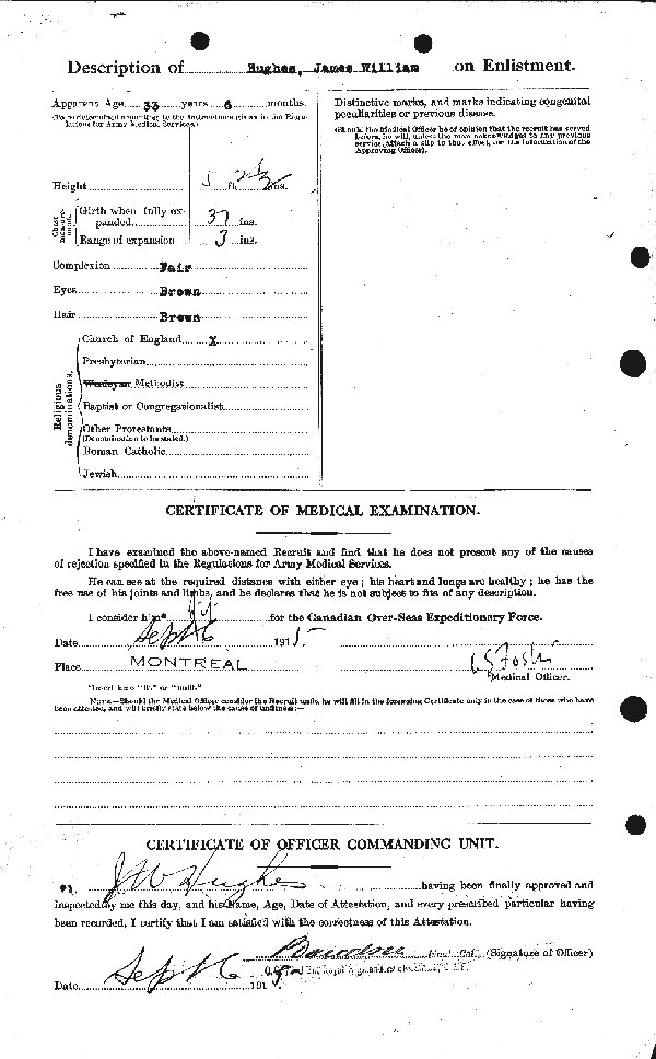 Attestation Papers (Reverse)