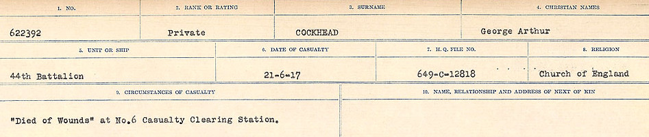 Circumstances of Death Registers