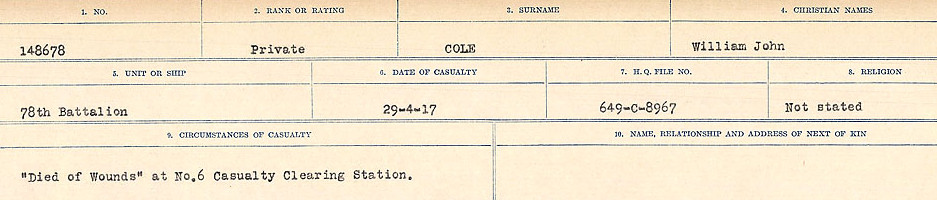 Circumstances of Death Registers