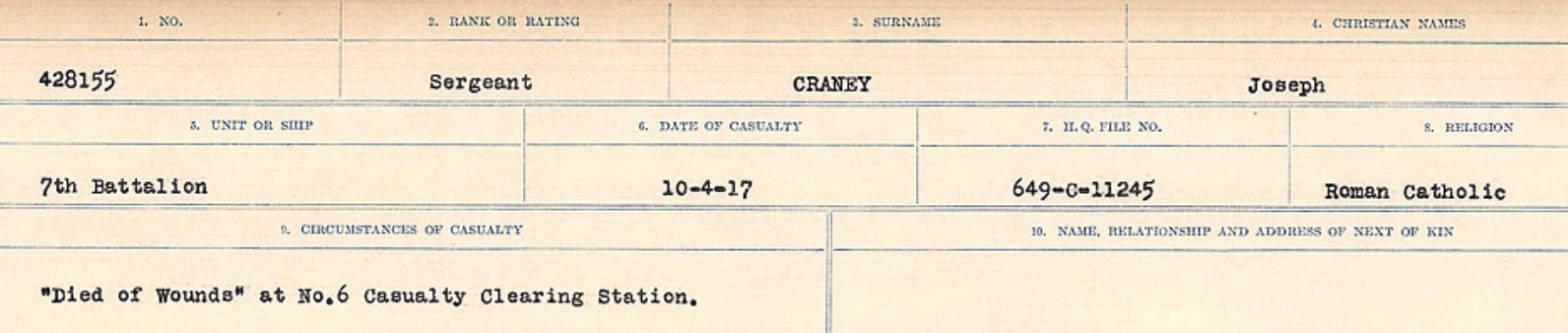 Circumstances of death registers