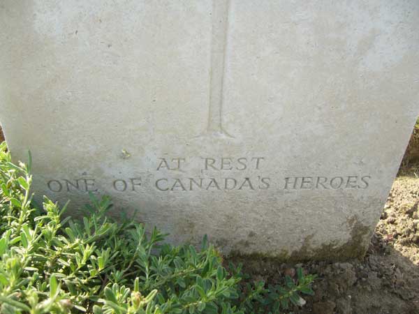 Grave Marker Inscription