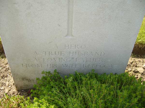 Grave Marker Inscription