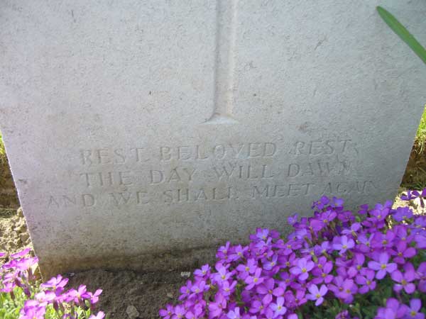 Grave Marker Inscription