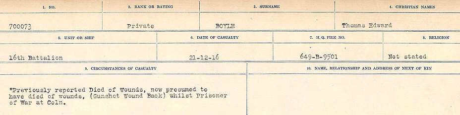 Circumstances of Death Registers