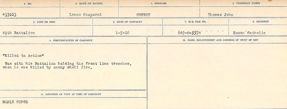 Circumstances of Death