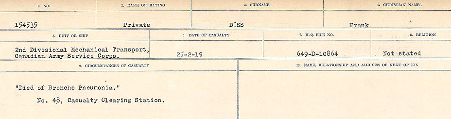 Circumstances of death registers