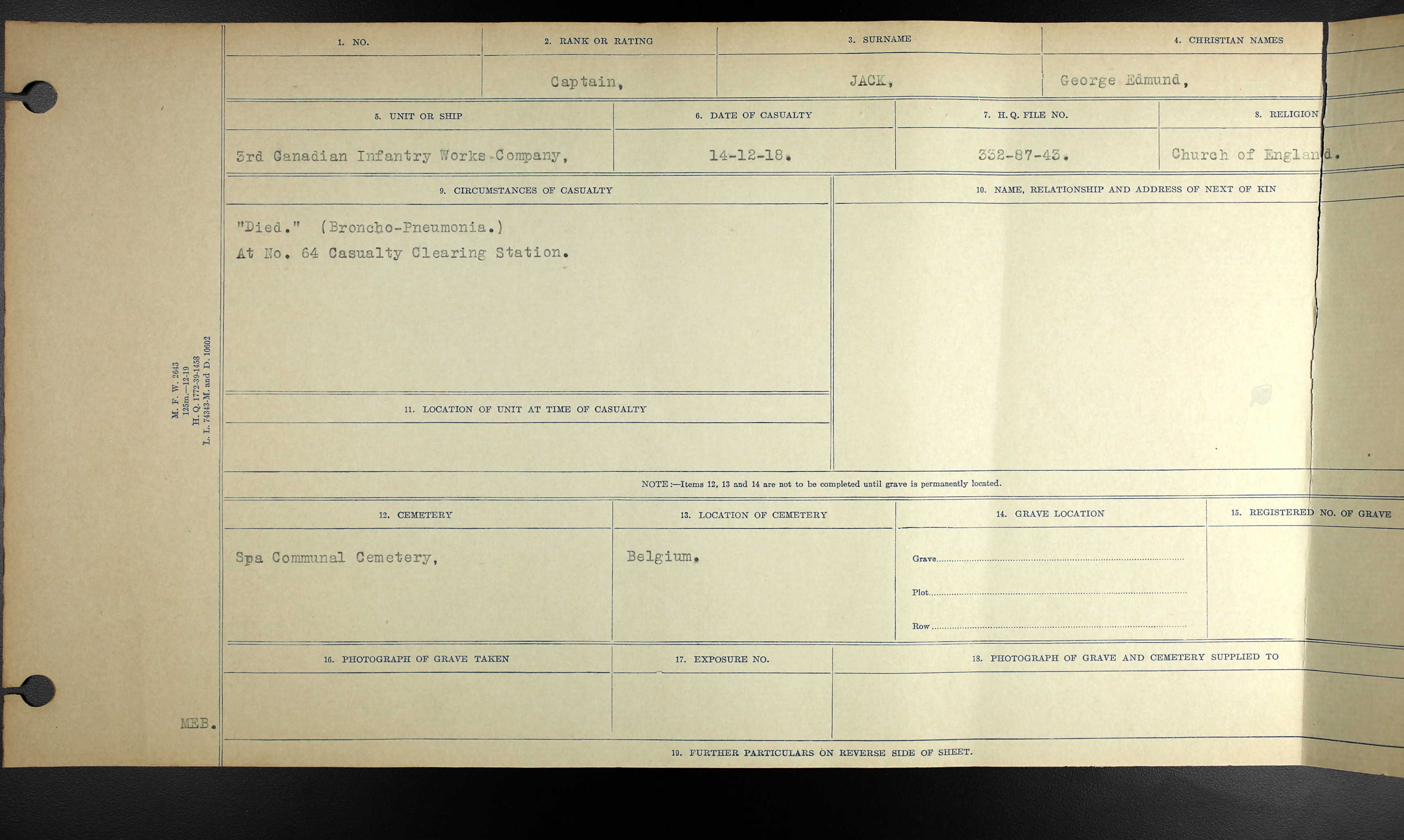Circumstances of Death Registers