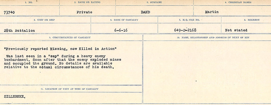 Circumstances of death registers