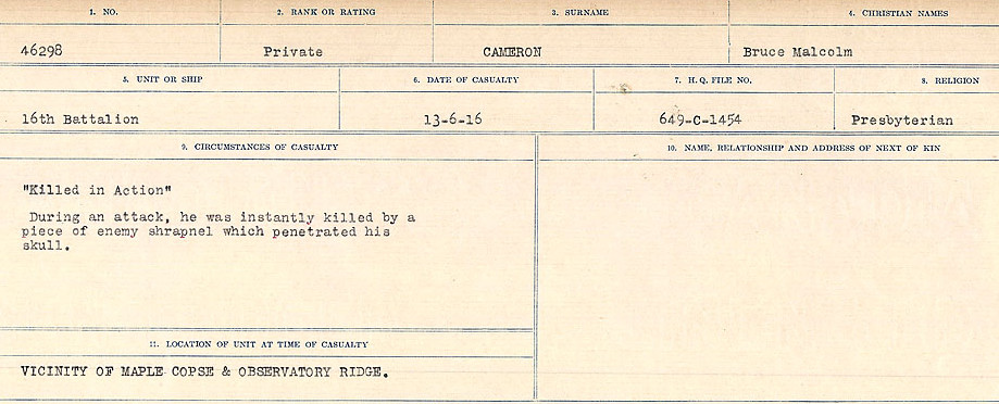 Circumstances of Death Registers