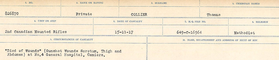 Photo of THOMAS WILLIAM COLLIER