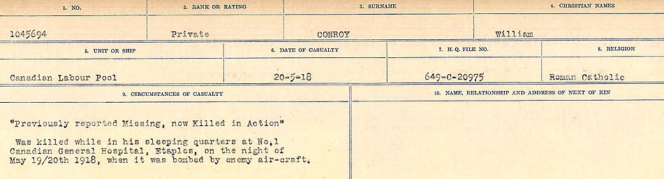 Circumstances of Death Registers