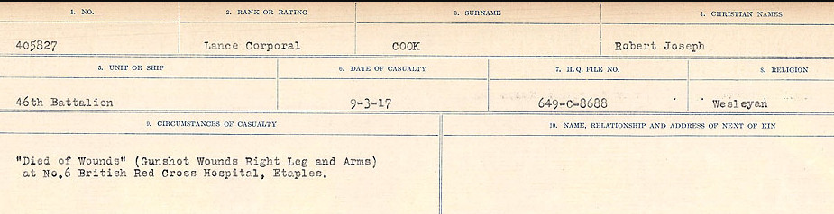 Circumstances of Death Registers