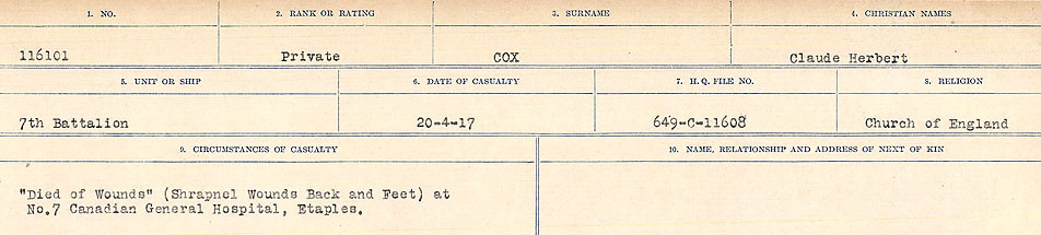 Circumstances of Death Registers