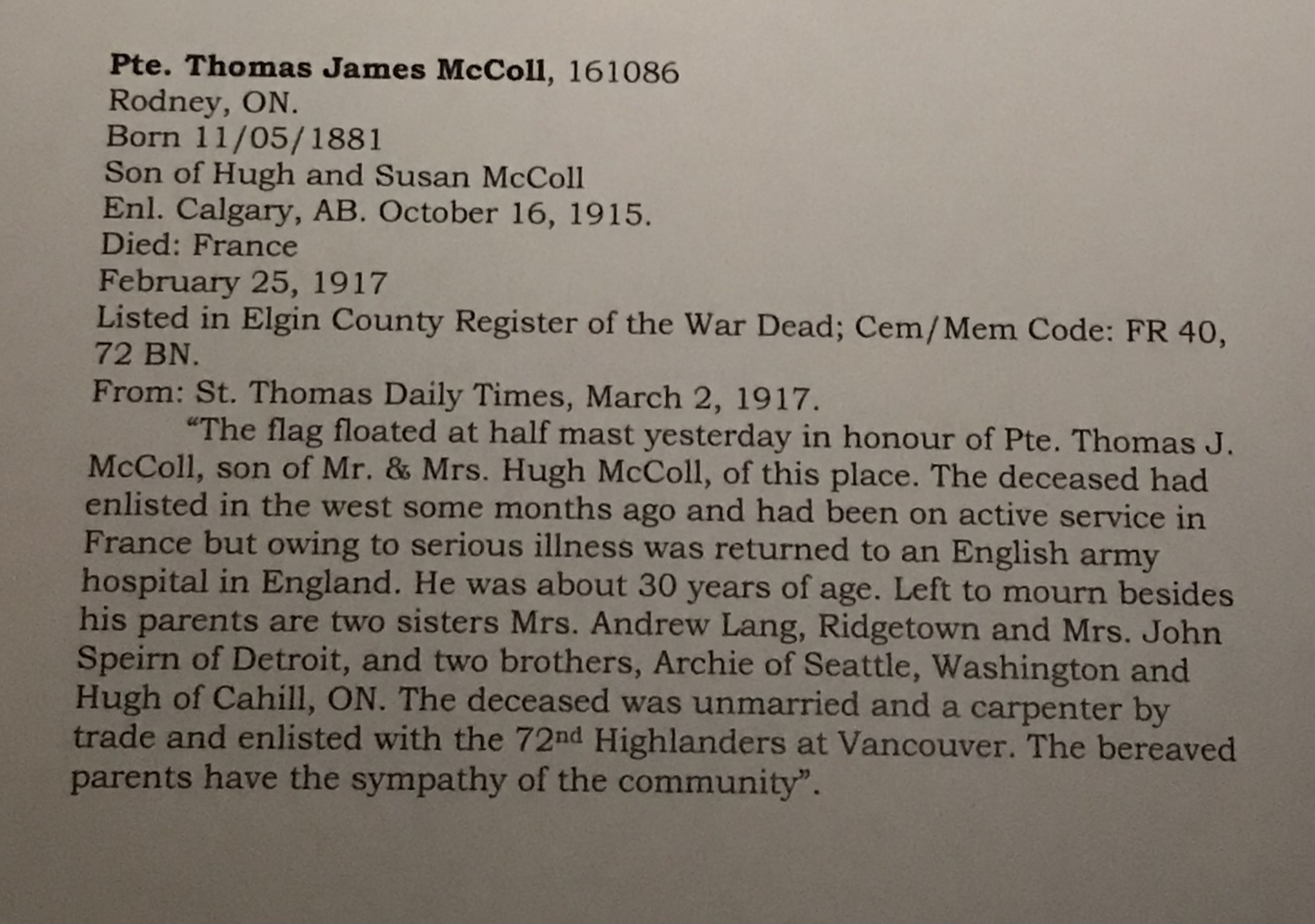 Photo of THOMAS JAMES MCCOLL