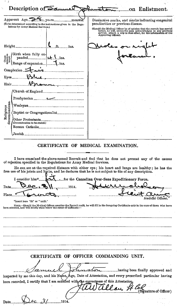 Attestation Paper ( back)