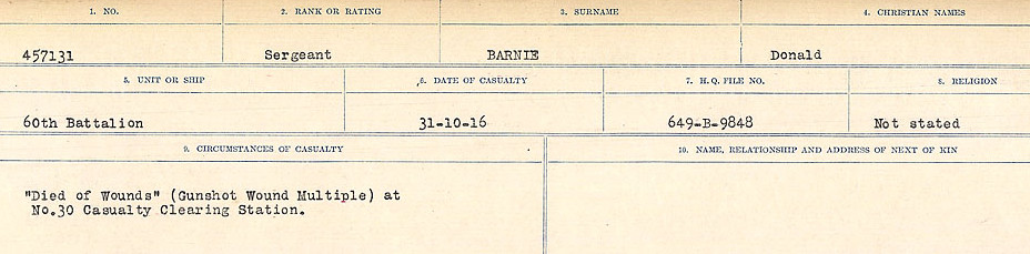 Registres de circonstances du décès