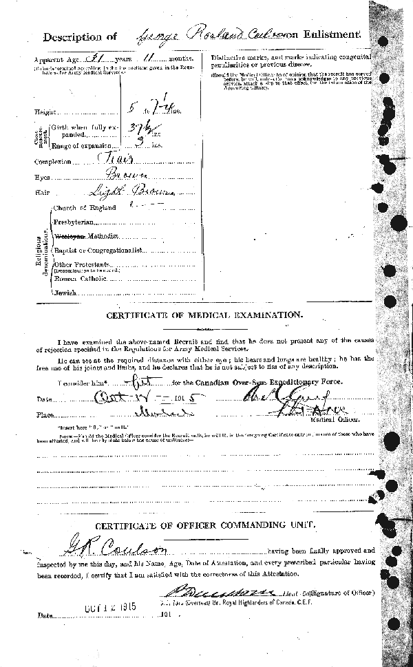 Attestation Papers (Reverse)