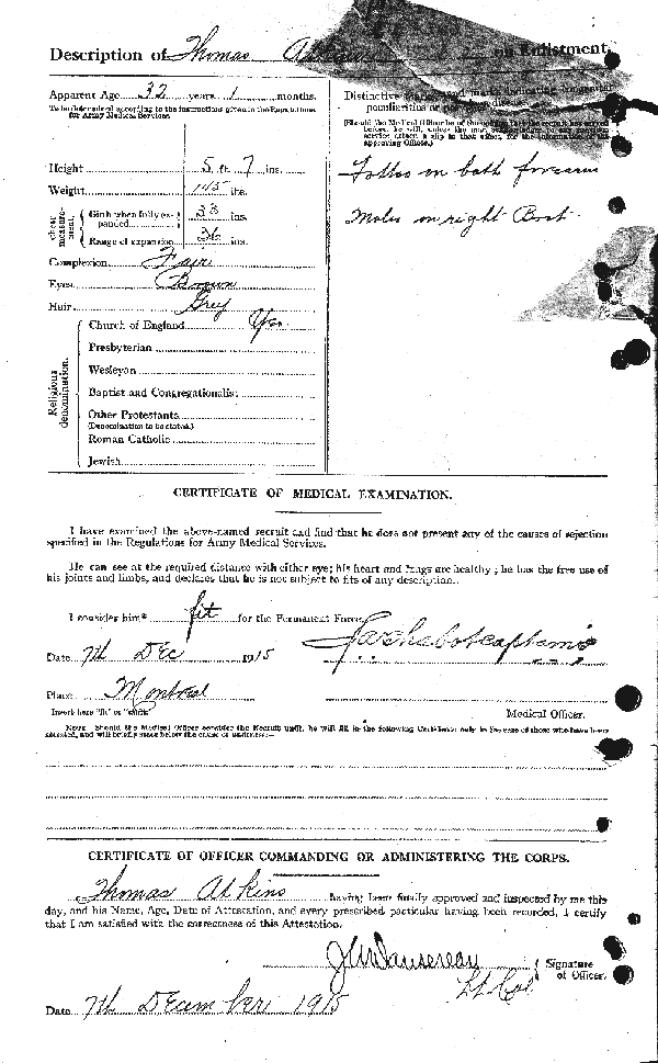 Attestation Papers (Reverse)