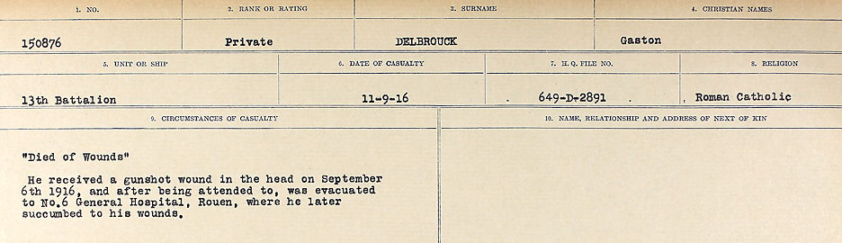 Circumstances of death registers