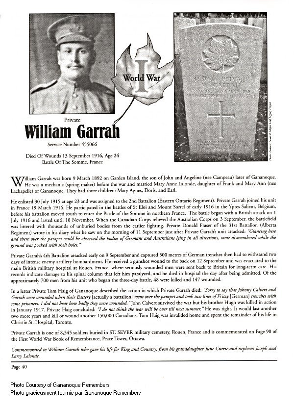 Memorial Page